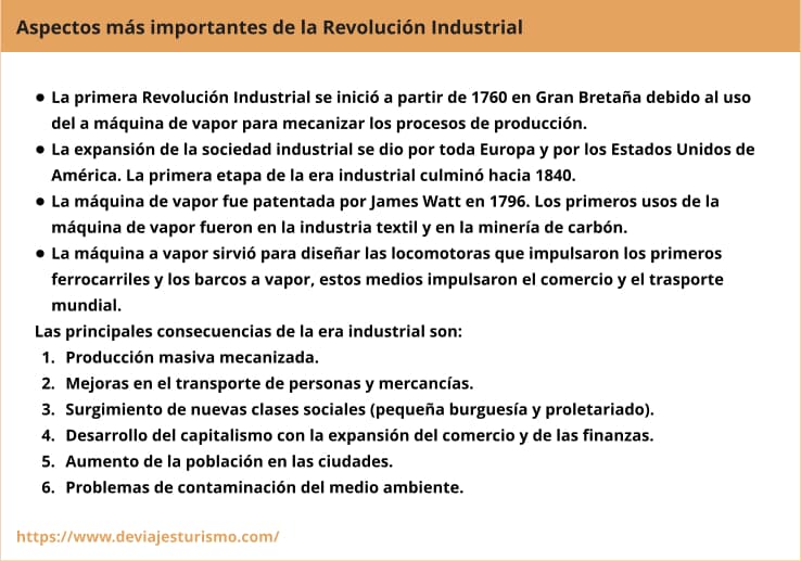 Resumen, esquema sobre la revolución industrial