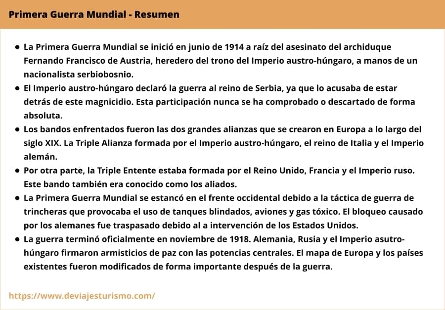 Resumen Primera Guerra Mundial
